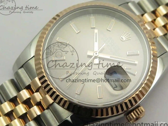 MiroTime 0309 DateJust 36mm 904 SS RG Wrapped 116231 GMF Gray Dial on SS RG Wrapped Jubilee Bracelet A Durable 3276